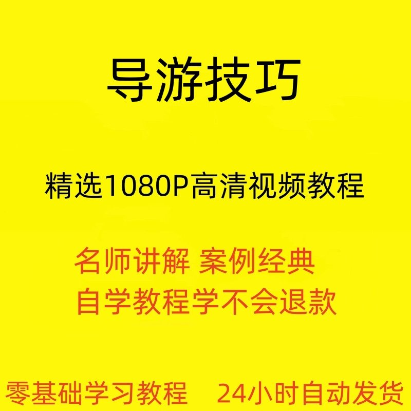 导游技巧视频教程新手自学零基础入门精通教学课程全集-虚拟资源仓