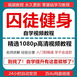 囚徒健身视频教程自重整套教案整专项训练教程+PDF电子版囚徒健身-虚拟资源仓