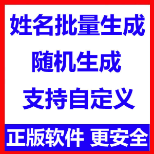 姓名批量生成工具 用户名随机不重复生成软件 可自定义-虚拟资源仓