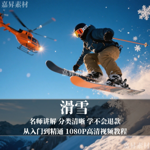 单板双板滑雪教程视频教学成人全套入门自学零基础学习视频教程-虚拟资源仓