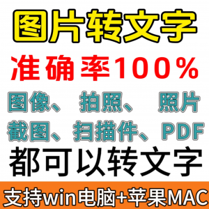 图像图片照片拍照扫描件格式转文字采集转换word转成ppt提取excel-虚拟资源仓