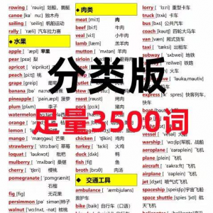 7天背完3500词初中单词中英文分类可以快速记忆英语学霸词根词缀-虚拟资源仓