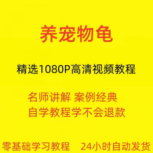 养宠物龟饲养视频教程全套从入门到精通技巧培训学习在线课程-虚拟资源仓