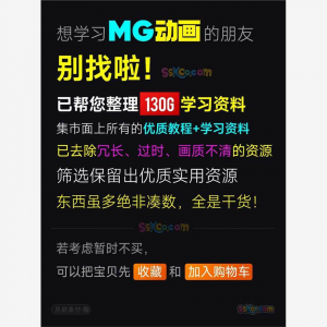 全套AE制作MG动画视频教学课程动效设计零基础自学培训教程资料-虚拟资源仓