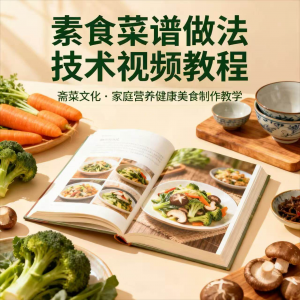 素食菜谱制作技术视频教程家庭营养健康美食教学设计素材-虚拟资源仓