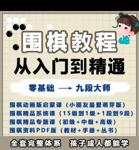 围棋教程零基础儿童视频课少儿动画启蒙围棋入门系统电子资料课程-虚拟资源仓