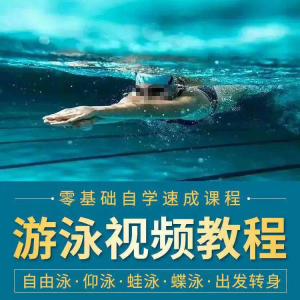 游泳教程零基础新手自学蛙泳蝶泳仰泳自由泳技巧视频教学培训…-虚拟资源仓