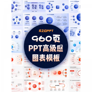 HZH精选创意960页7套公司大厂万能逻辑框架构图ppt图表模板高级感-虚拟资源仓