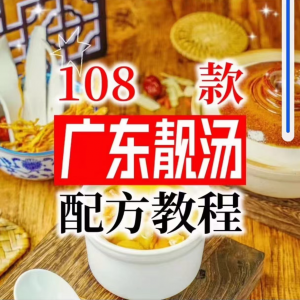 【拍下即送】108种广东靓汤视频教程100+广府靓汤商用技术实体店-虚拟资源仓