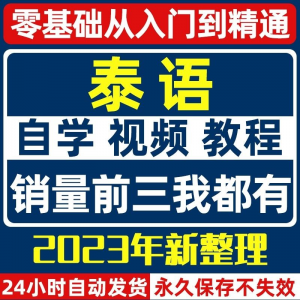 泰语零基础入门自学教材视频基础教程学习口语课程电子版高级-虚拟资源仓