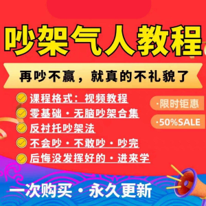 吵架指南教程视频全集从入门到精通技巧培训学习在线课程素材资料-虚拟资源仓