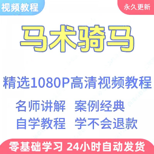 马术骑马视频学习教程新手小白自学零基础入门精通教学课程全集-虚拟资源仓