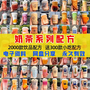 奶茶配方自学培训学习视频教程新手初学摆摊开店全套奶昔果茶调制-虚拟资源仓