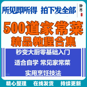 零基础入门自学习培训家常菜做菜教学视频教程私房菜炒菜烹饪厨-虚拟资源仓
