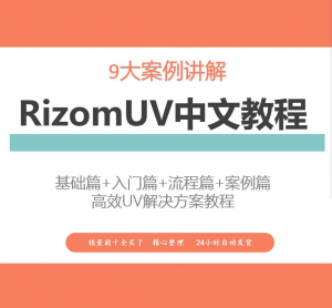 RizomUV中文教程高效UV解决方案视频教学零基础入门自学软件入门-虚拟资源仓
