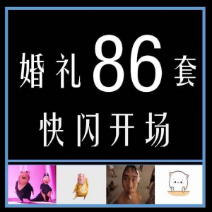 婚礼快闪开场PPT模板中式求婚庆创意搞笑震撼视频制作mv-虚拟资源仓