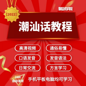 潮汕话视频教程自学习资料教学方言发音培训零基础揭阳潮州语入门-虚拟资源仓